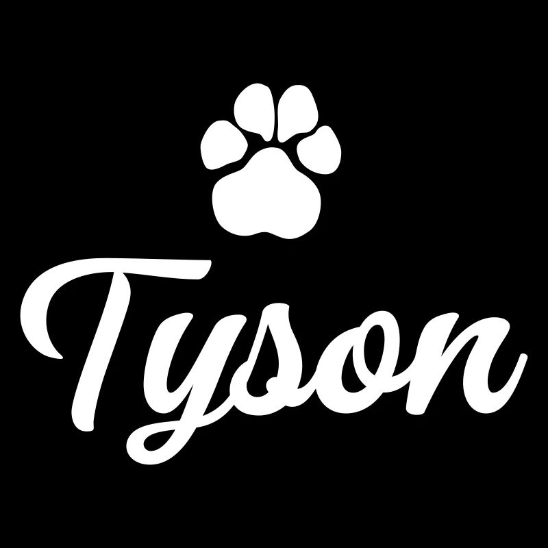 Nom du chien TYSON avec patte
