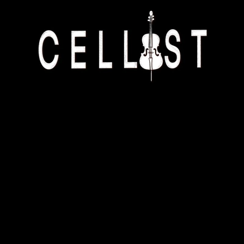 Lettrage de violoncelliste avec violoncelle