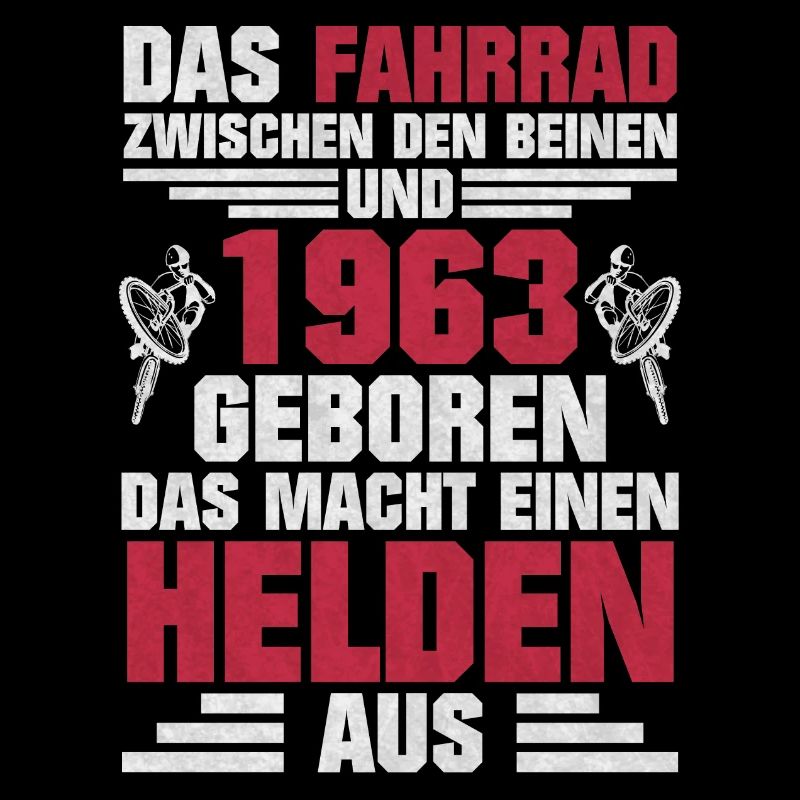Geborener Radfahrer 1963 Geburtstag Fahrrad Held