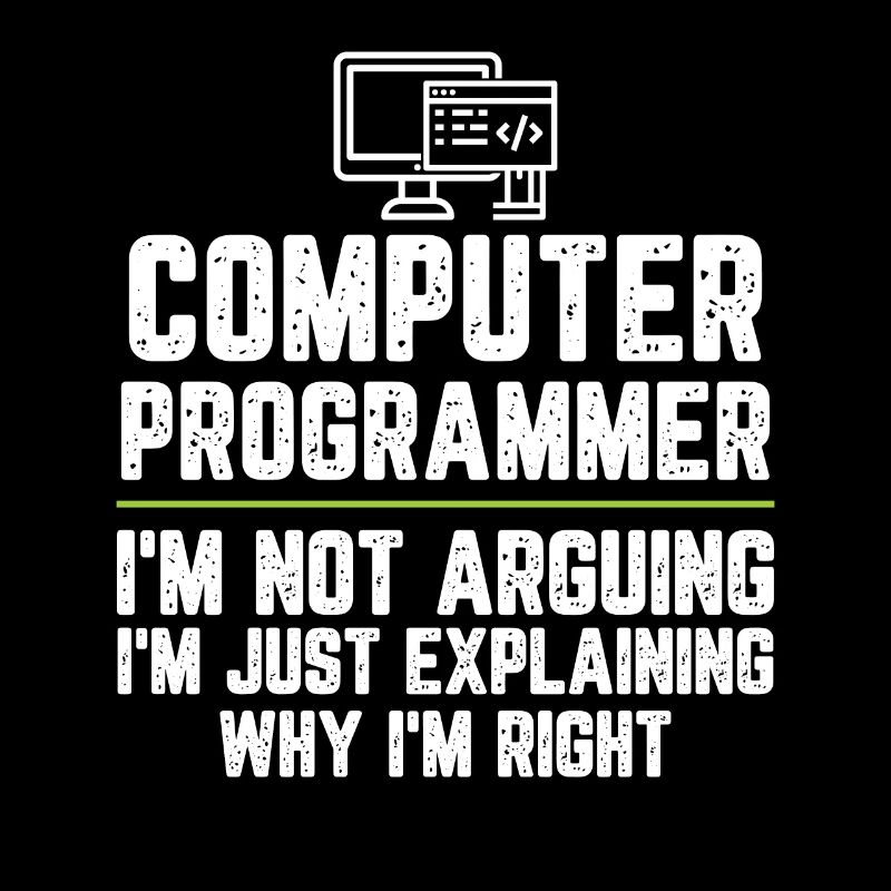 Computerprogrammierer Ich streite nicht Ich bin gerecht