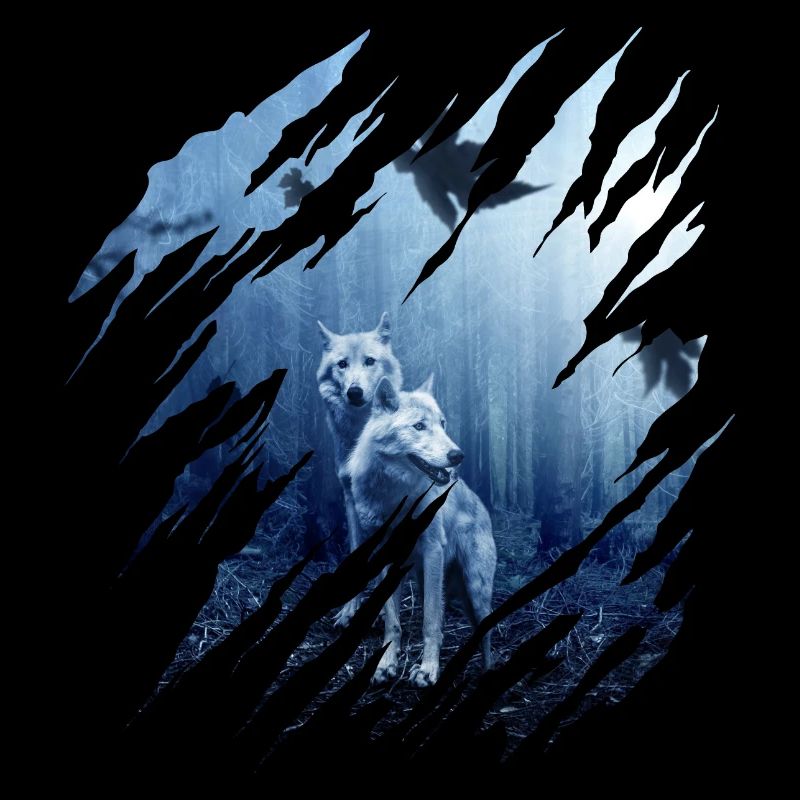 Wolf Scratch Marks Claws Wild Wolves Wilderness Howl