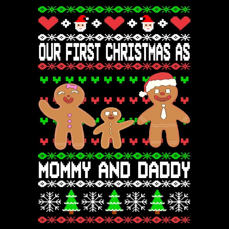 Erstes Weihnachten als Eltern Partnerlook Ugly