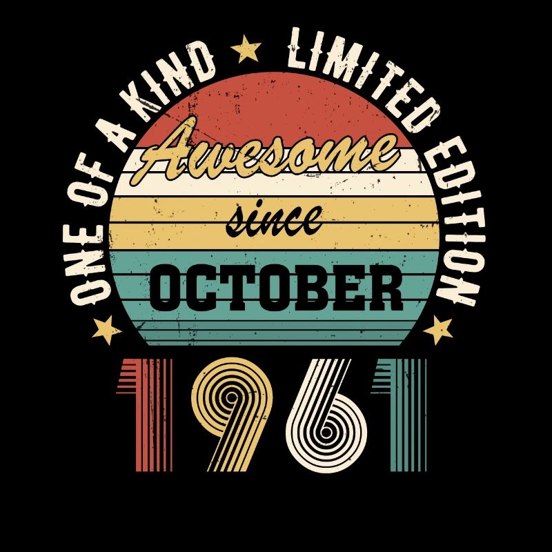 Awesome since October 1961 Geburtstag Geschenk