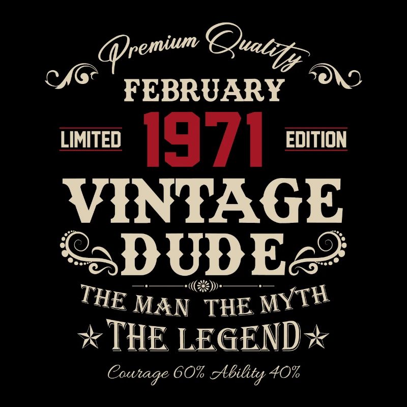 Februar 1971 Vintage Geburtstag Geschenk