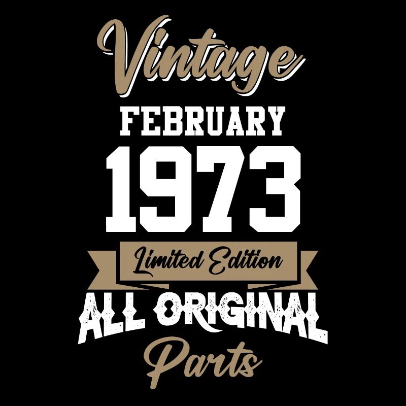 Februar 1973 Vintage Geburtstag Geschenk