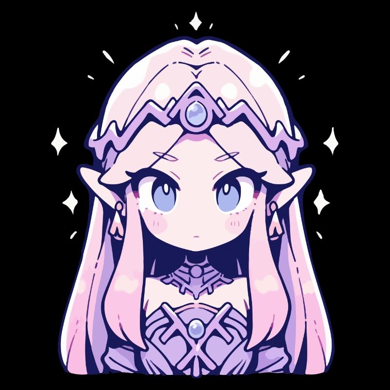 Princesse Chibi mignonne - Conception de conte de fées mignon