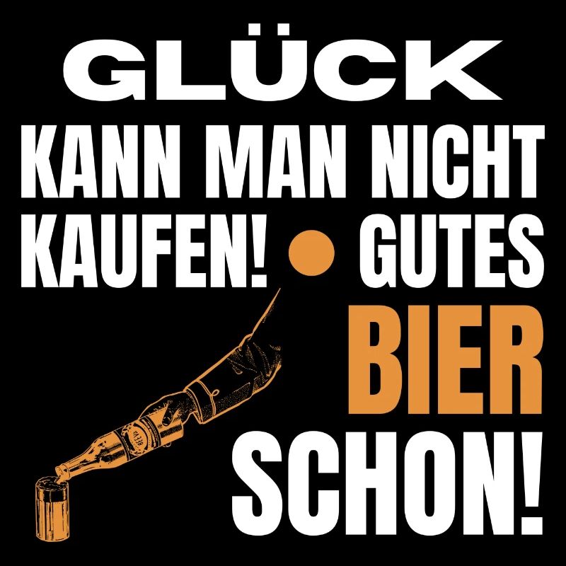 Lustig Bier Spruch! Glück Bier Geschenk