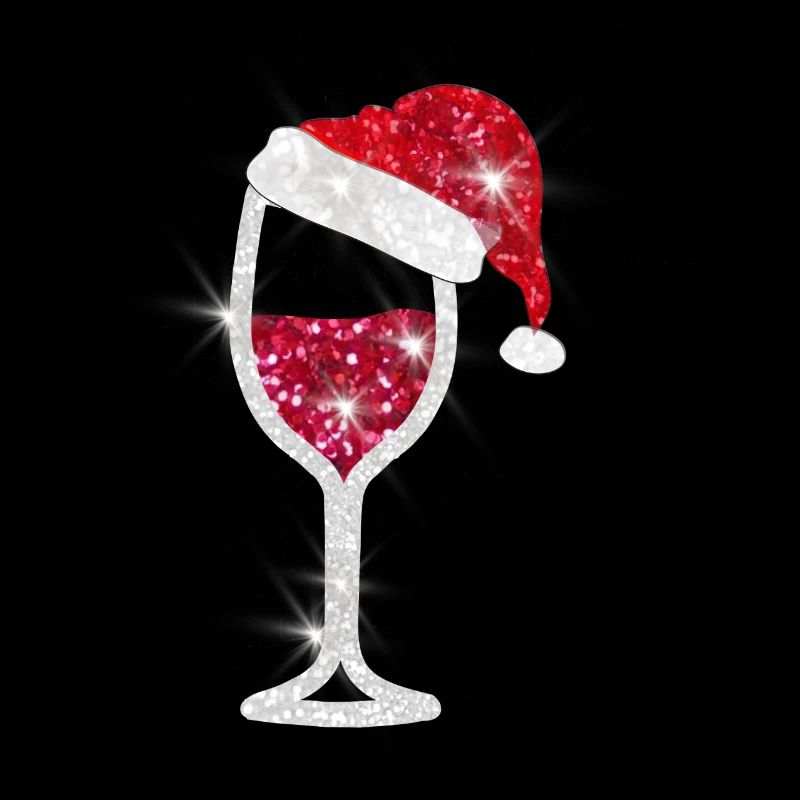 Weinglas Weihnachten für Weintrinker und Winzer