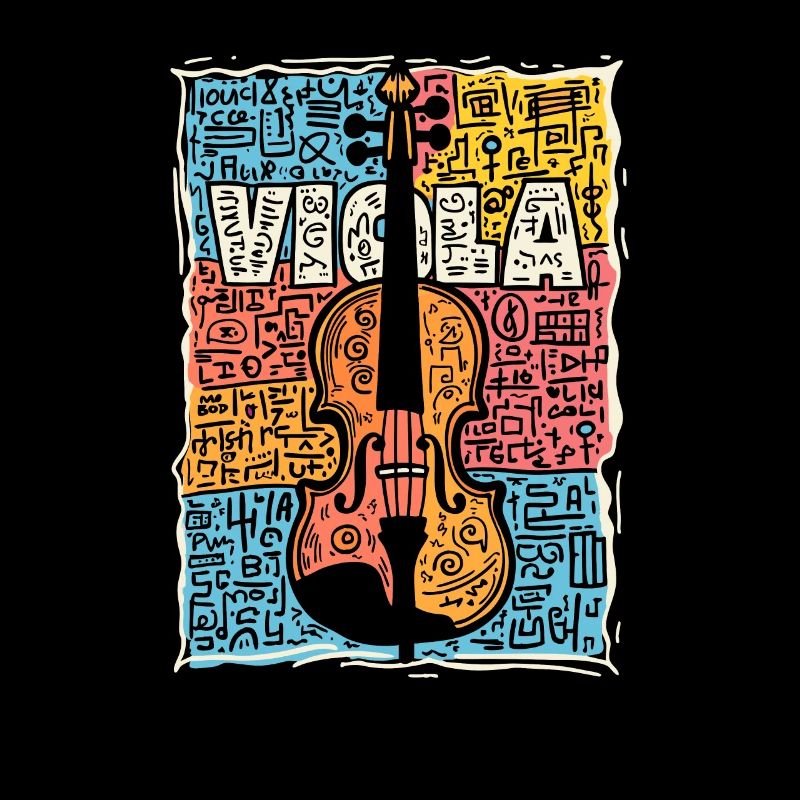 Viola Viola Violist Retro Art Art