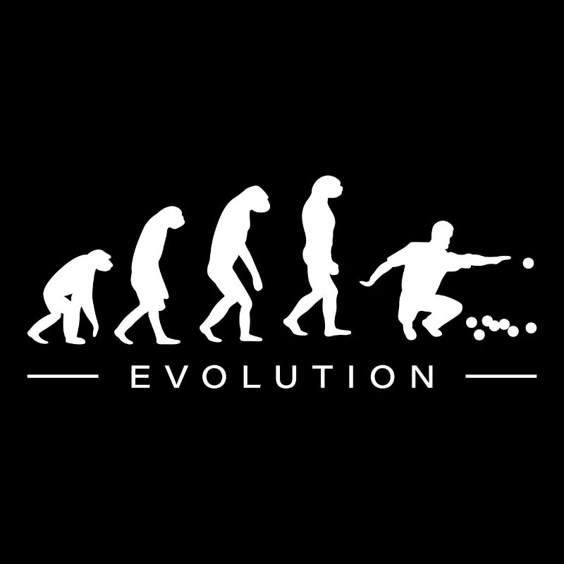 Boulespieler Pentanqué Evolution Entwicklung