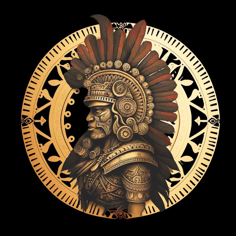 Aztec Warrior I Warrior Motive Man Idée cadeau
