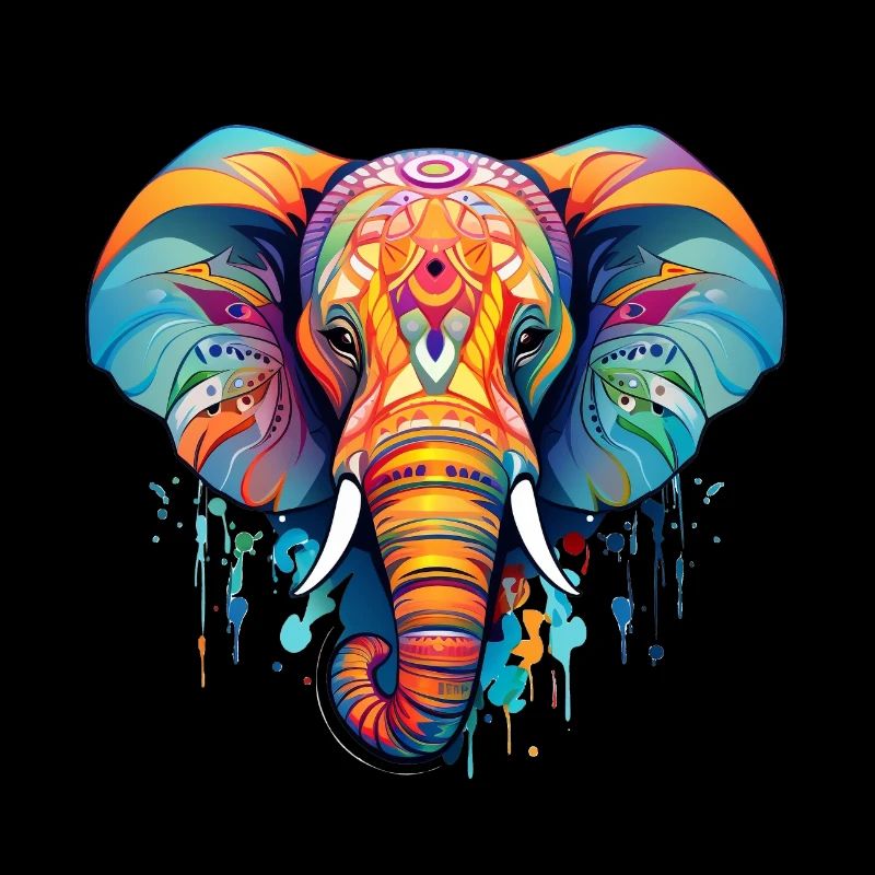 éléphant coloré
