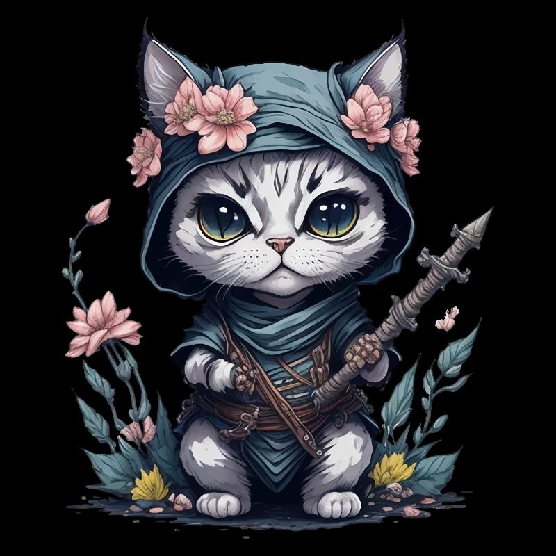 Fühle dich episch mit der Ninja-Katze