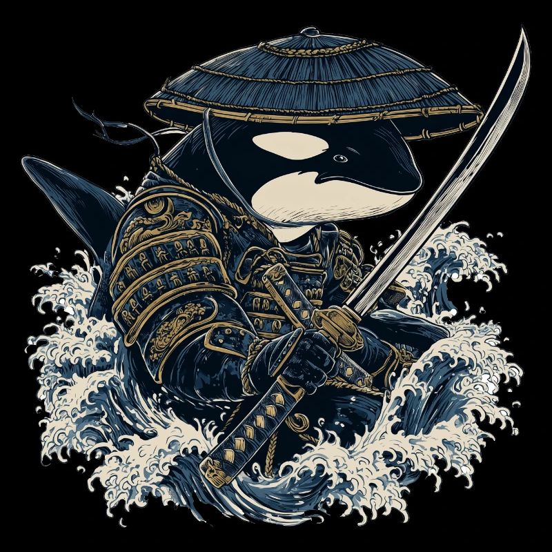 Orca Samurai Design – Warrior Killer Whale