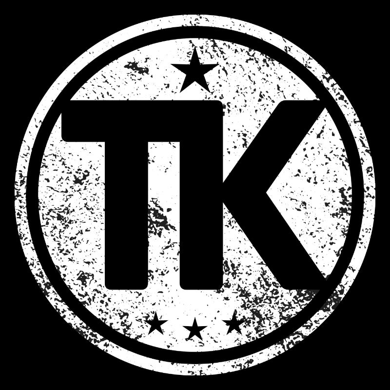 TK initials personal name logo