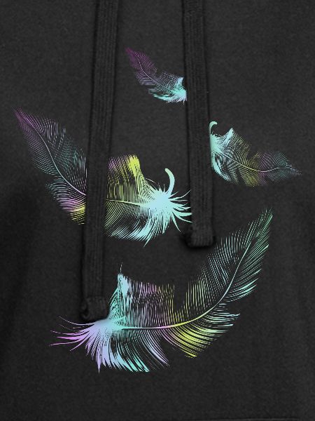 rainbow feathers