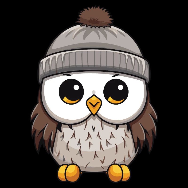 Eule Comic Winter Cozy