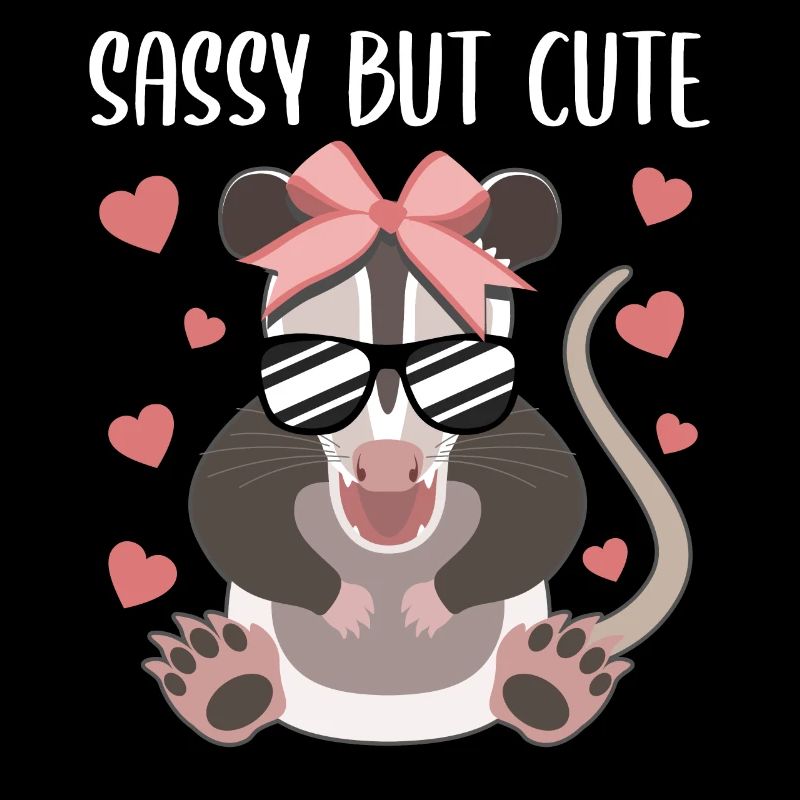 Opossum Liebe Mädchen Süßes Design