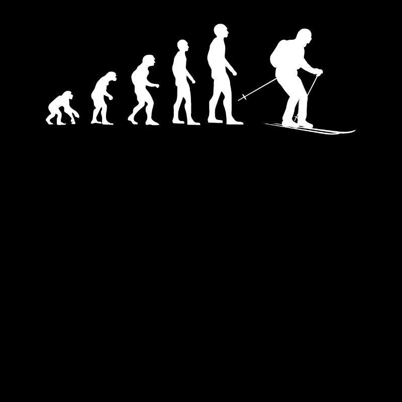 Evolution Skifahrer Geschenk