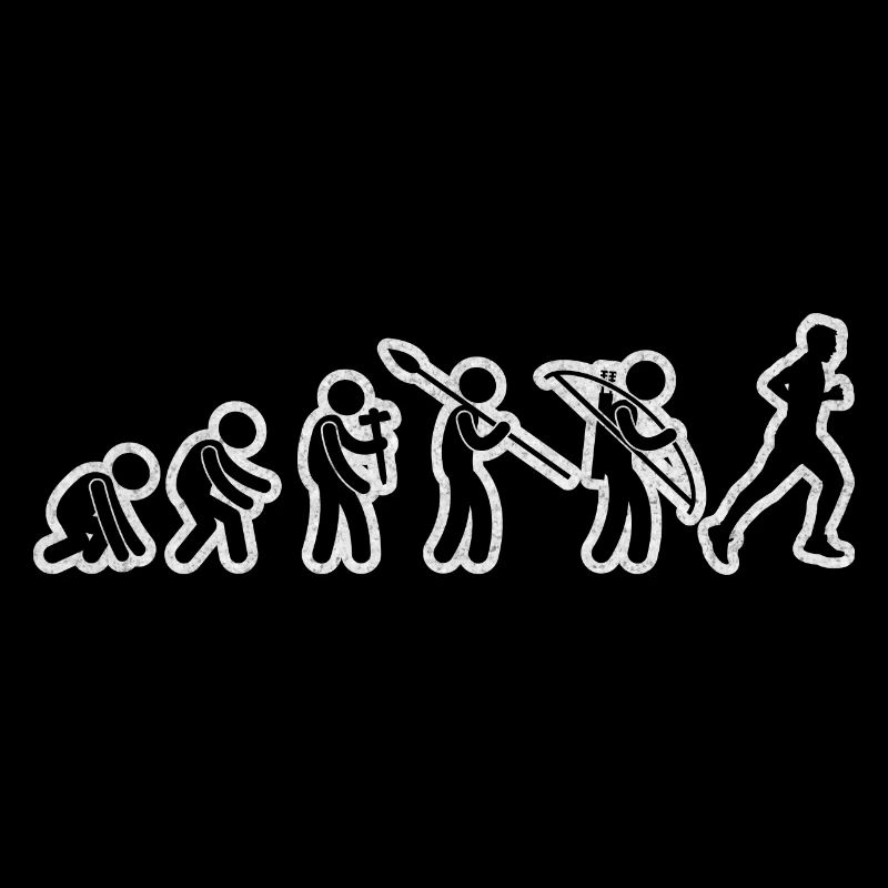 Evolution Running Black Grunge