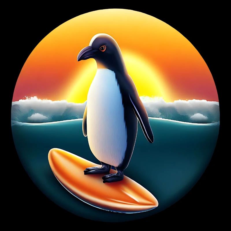 Penguin Surfer