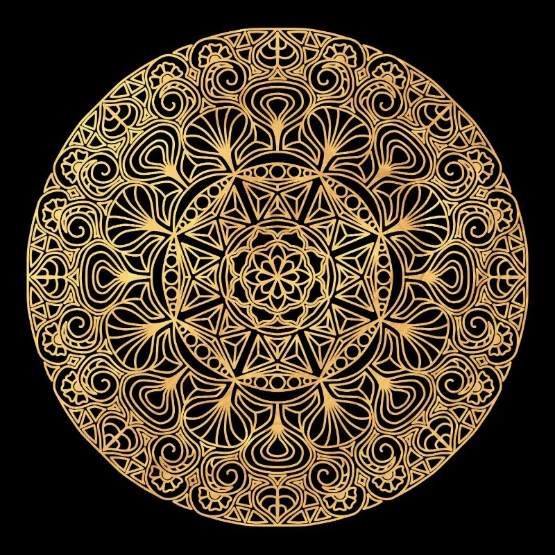 Mandala Art nouveau - or