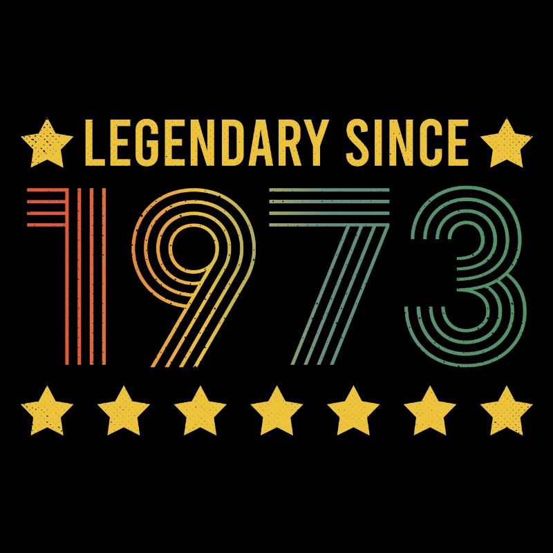 Vintage Legendary since 1973 Geburtstag Retro