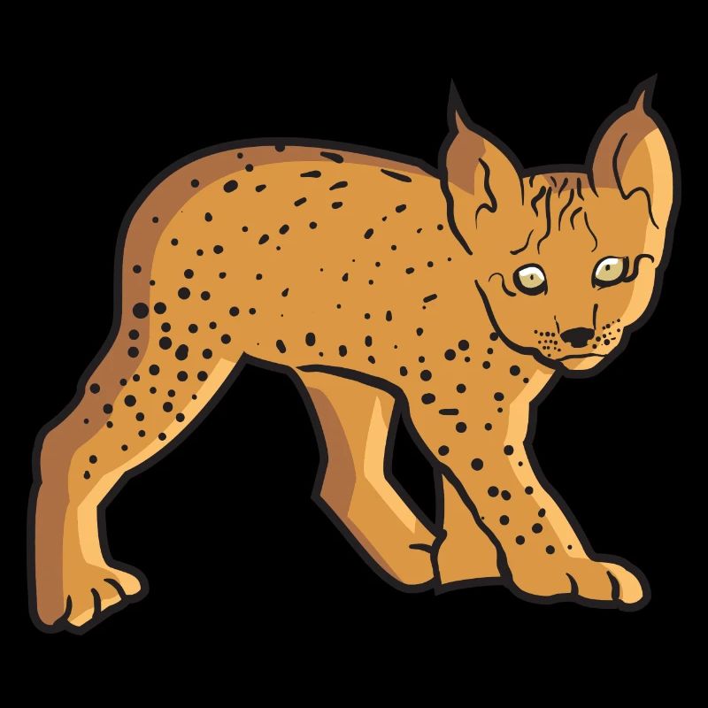 Doux bébé Lynx est un gros chat et un chat sauvage