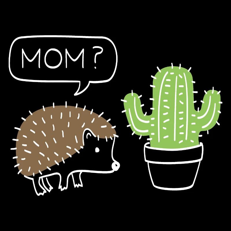 Cactus drôle avec cadeau de hérisson