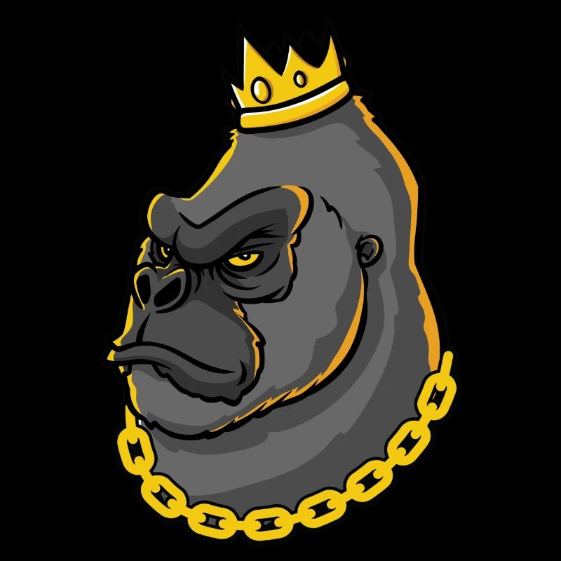 Gorilla King mit Krone