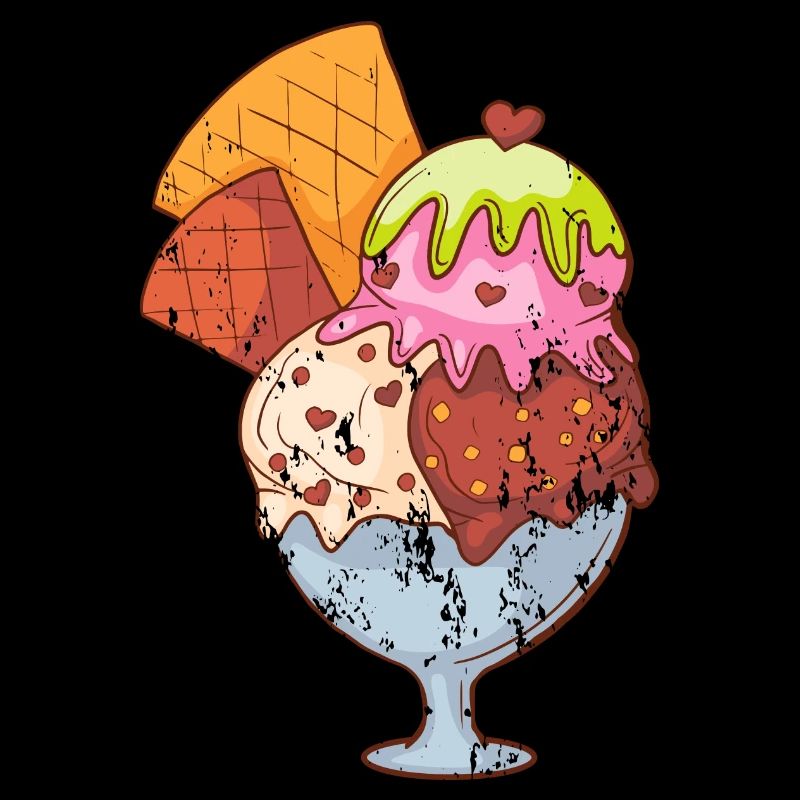 Retro Vintage Grunge Style Eisbecher