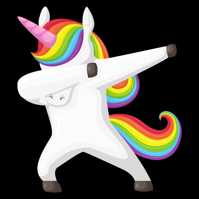 Einhorn Dab, Dabbendes Einhorn, DAB, Regenbogen
