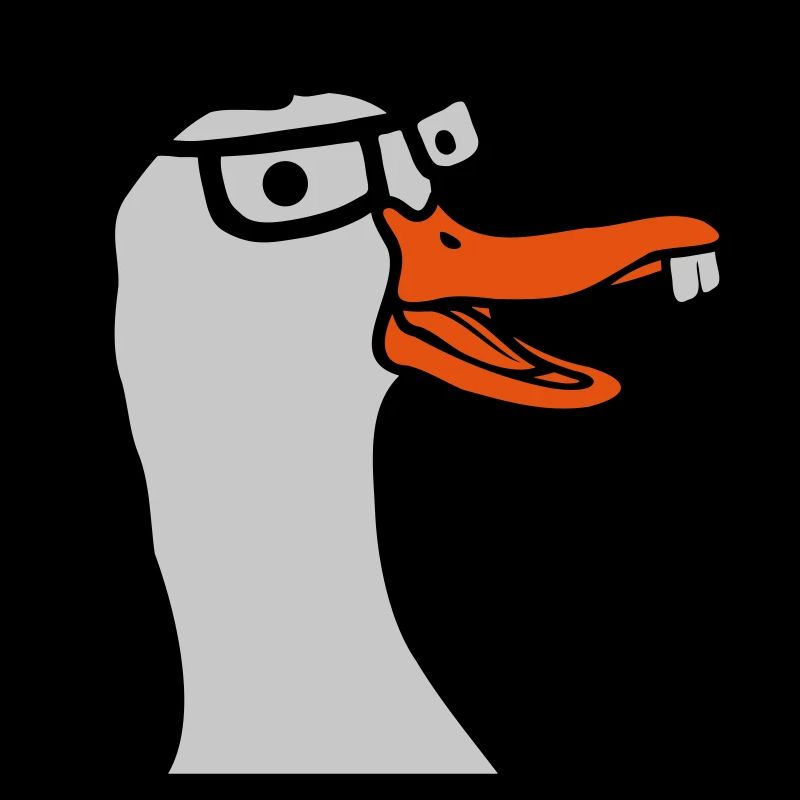 Horn glasses nerd goose funny