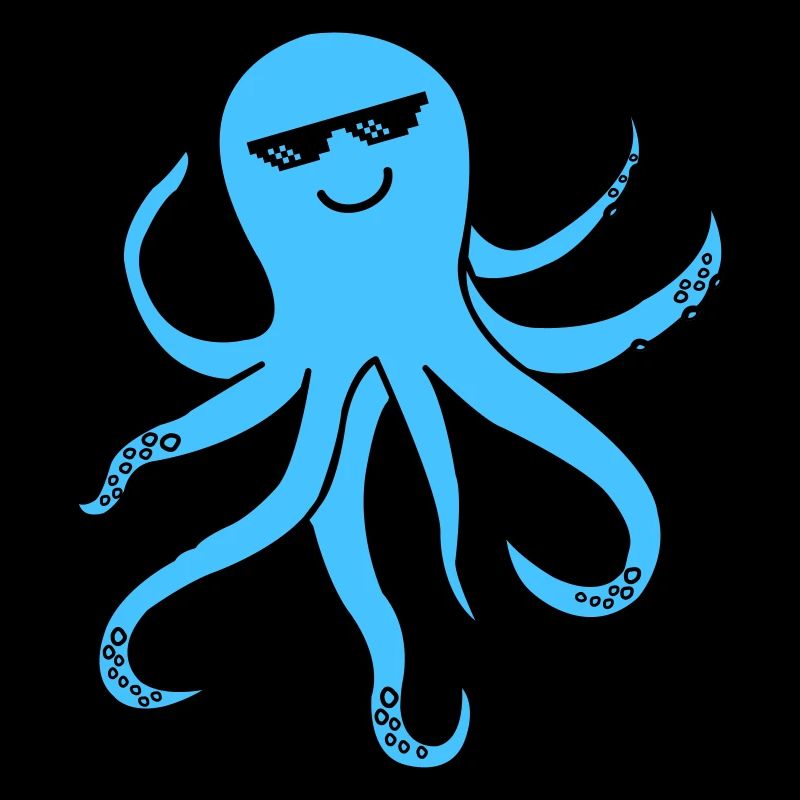 krake oktopus cool smile