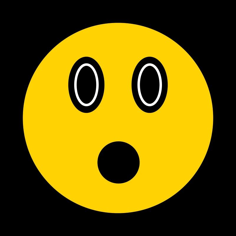 Verdutztes Emoticon - Bildsymbol - Strichgesicht