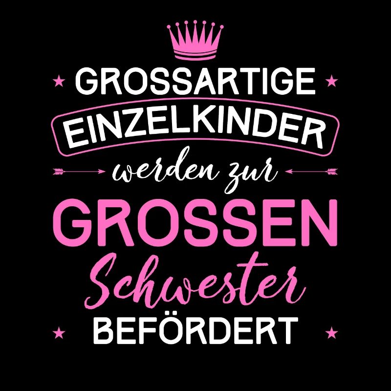 Einzelkind zur Große Schwester Befördert Geschenk