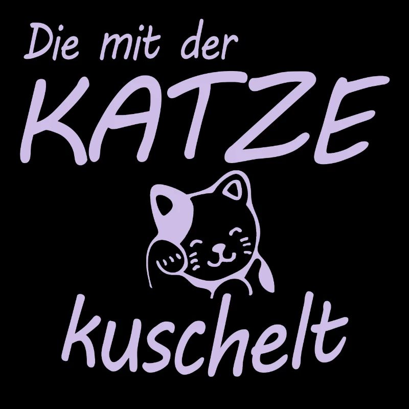 Die mit der Katze kuschelt Geschenk