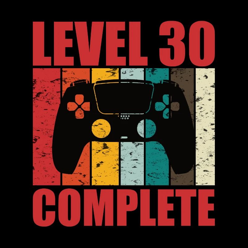 Gaming Zocken 30 Geburtstag Level 30 Complete