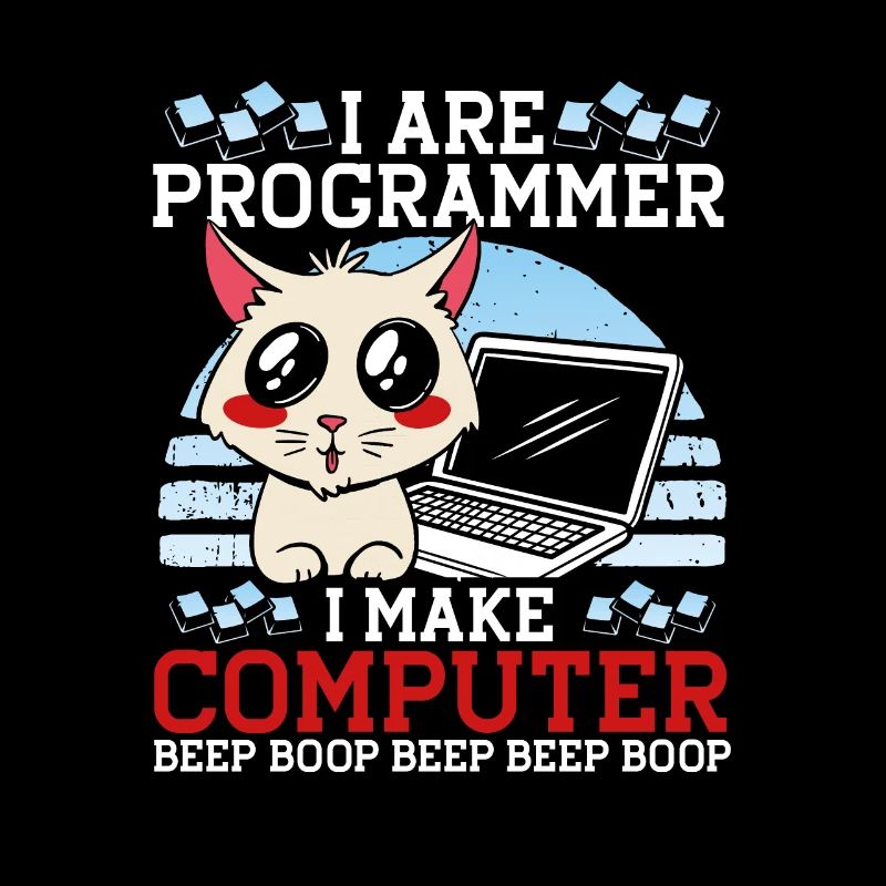Je suis programmeur Funny Cat Coder Computer Kitty