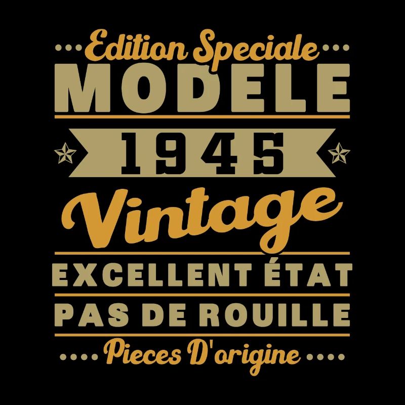 1945 Vintage Retro Pattern Birthday Gift