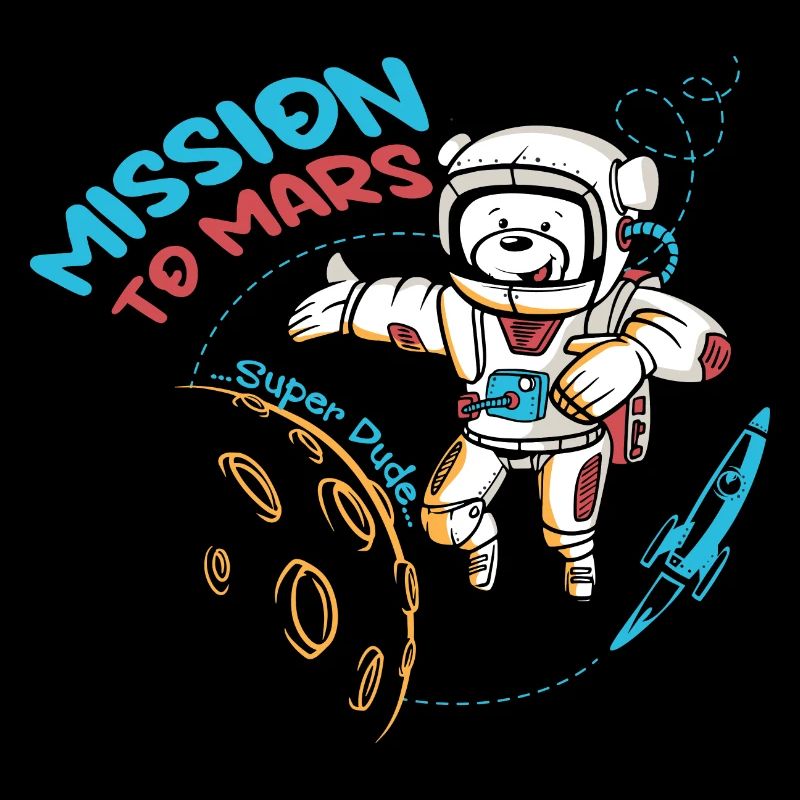Brave Space Astronaute Bear Graphic
