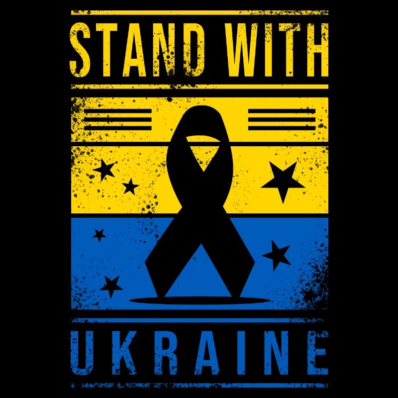 Drapeau de l’Ukraine avec signe de paix
