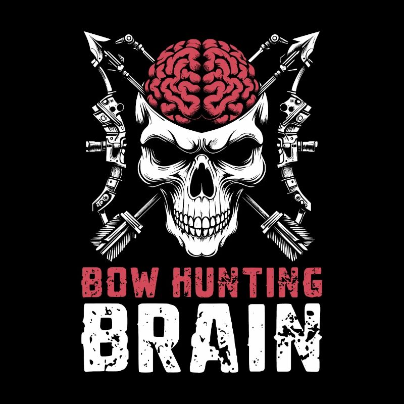 Bow Hunting Bow Hunter Skull Bow Hunting Brain