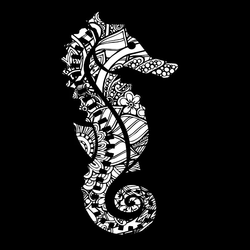 Seepferdchen Seepferdchen Blumenmuster