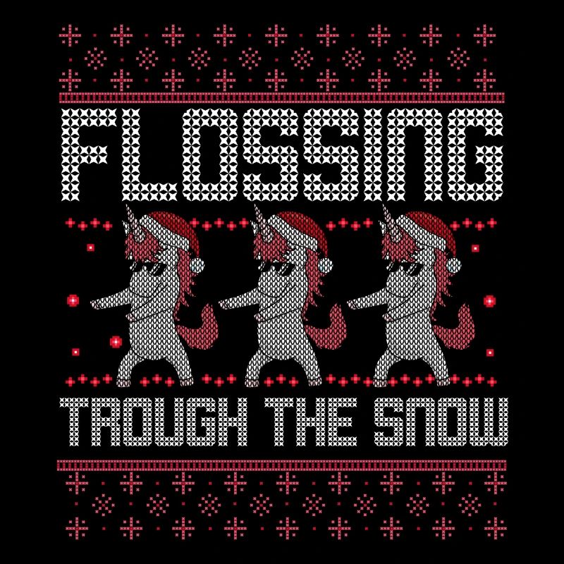 Flossing through the Snow Floss Einhorn Tanz Kind