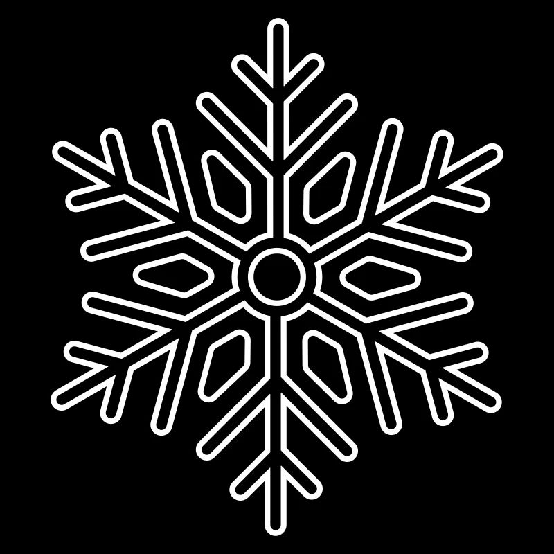 Winter: Icon Schneeflocke oder Schneekristall