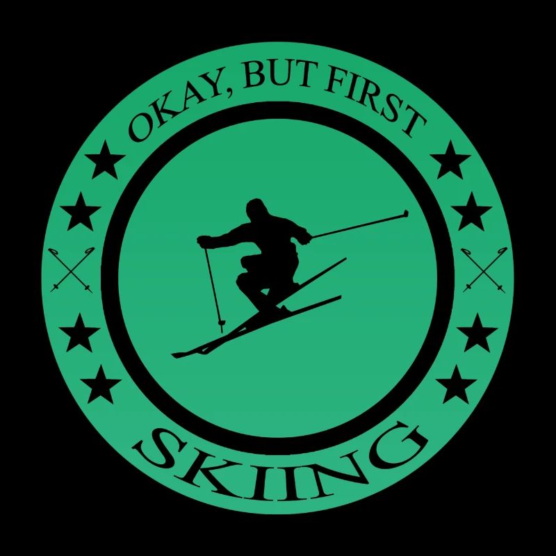 Ski fahren Geschenkidee Spruch Skiing