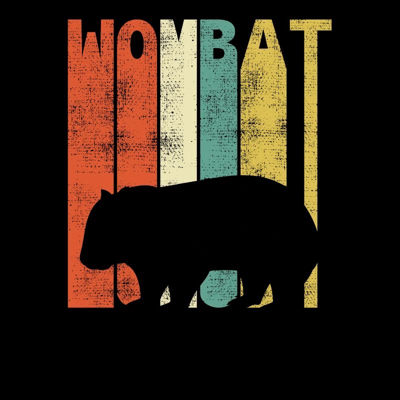 Retro Wombat Beuteltier Australien Spruch Geschenk