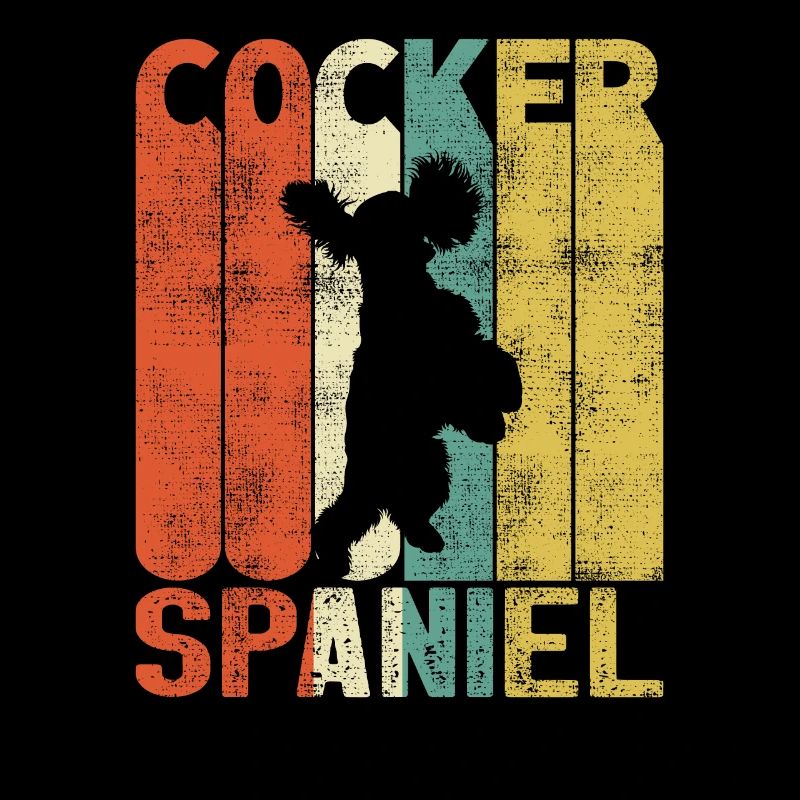Retro Cocker Spaniel Vintage Hunde Geschenke