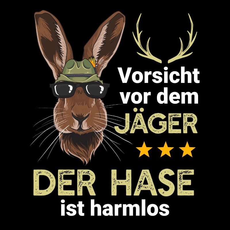 Hase Vorsicht vor dem Jäger Jagd Wald